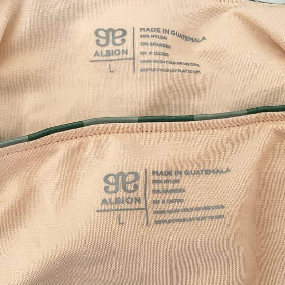 Albion Swim Albion Green Check Olivia Swim Crop Top With High